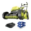 Sun Joe 48V, 16-In Cordless Lawn Mower, 2 x 24V 4.0Ah Batteries and Dual Charger 24V-X2-16LM